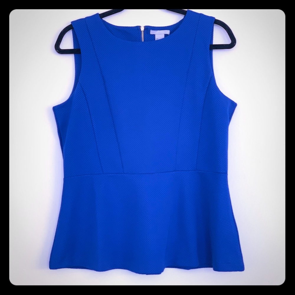 H&M Peplum Top Royal Blue